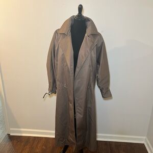 La Vogue Vintage 90’s Women's Brown Trench Coat with zip in liner